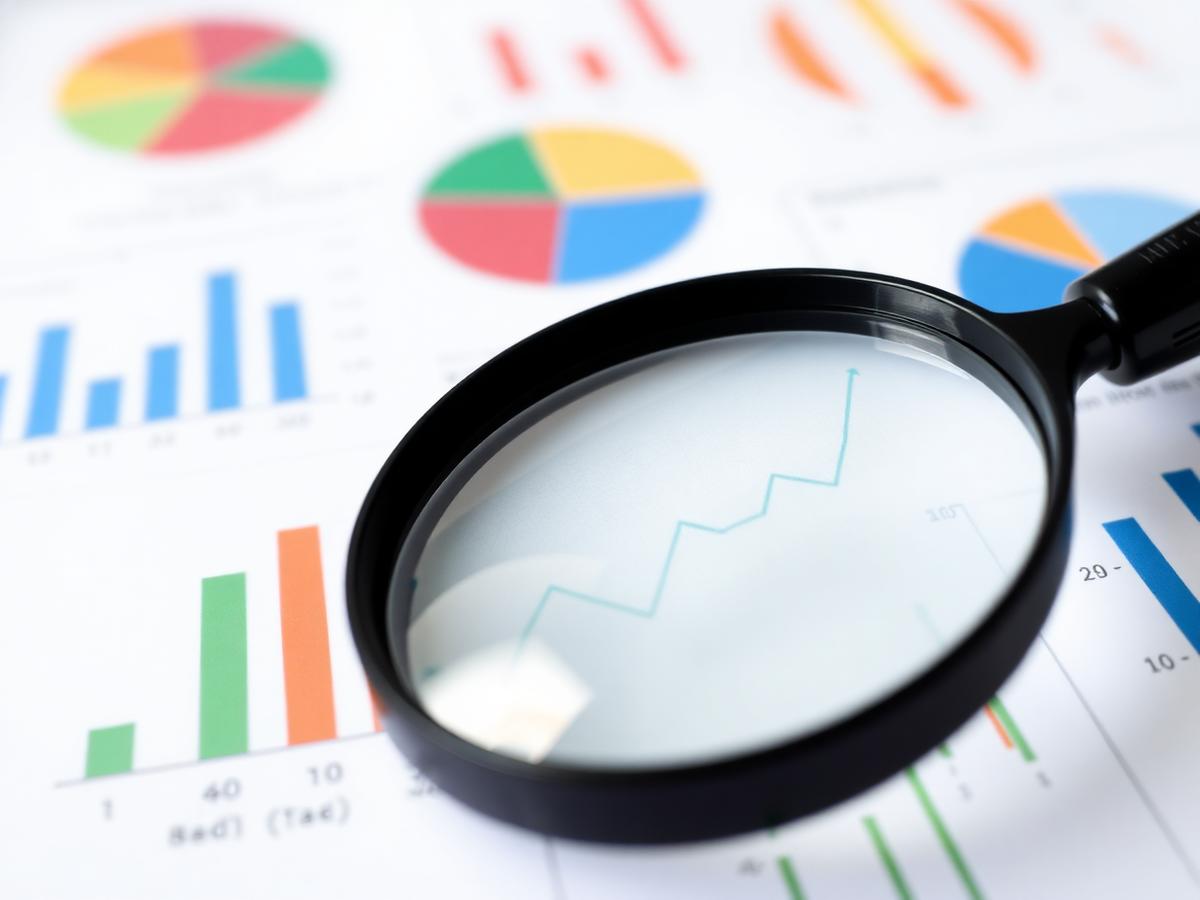 Environmental auditing documents, magnifier and paper graphs